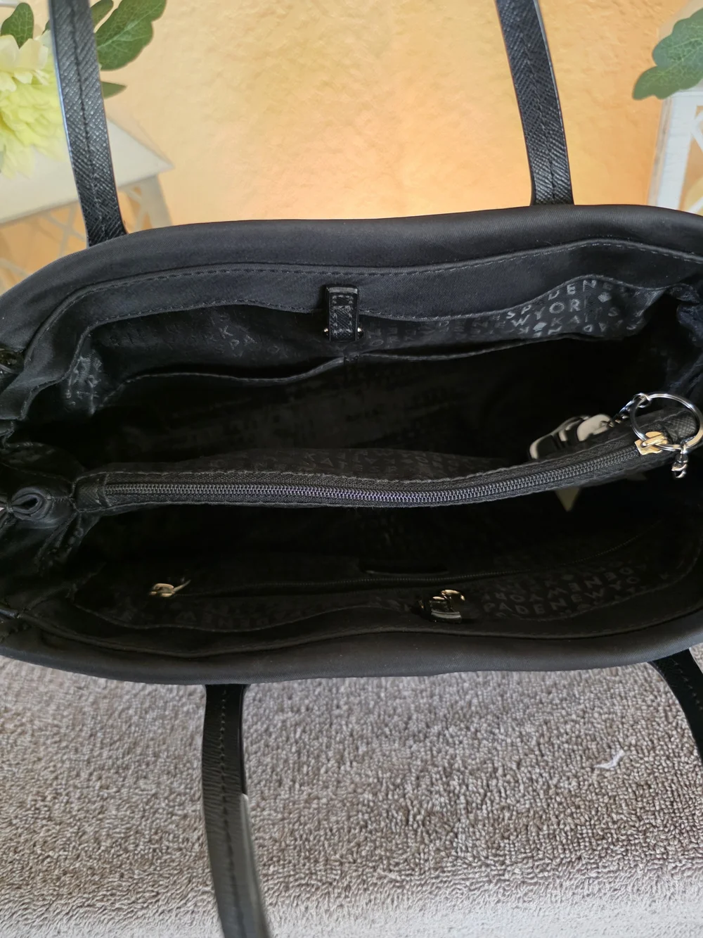 Kate Spade Black Nylon Tote Bag